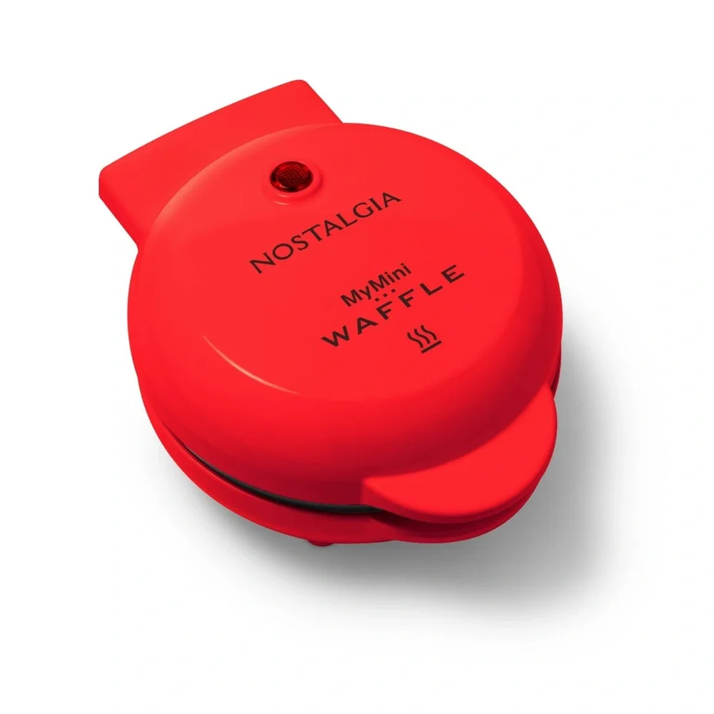 Nostalgia MyMini Red Waffle Maker NEW